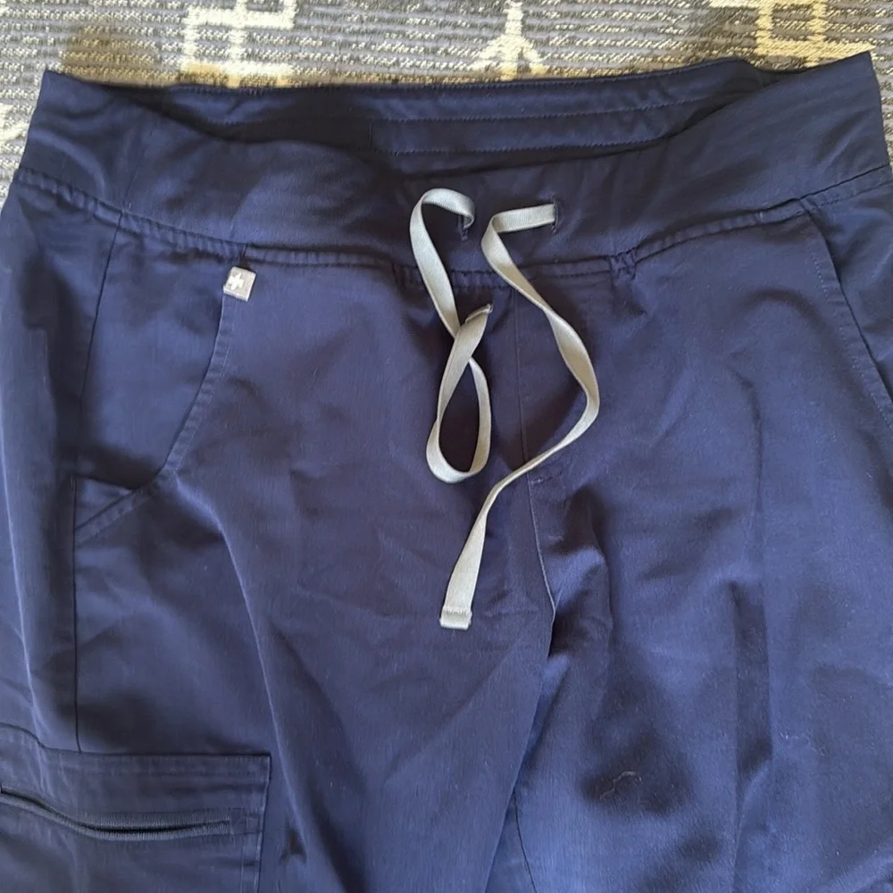 Figs Tansen Navy Blue Jogger Scrub Bottoms Tall Version